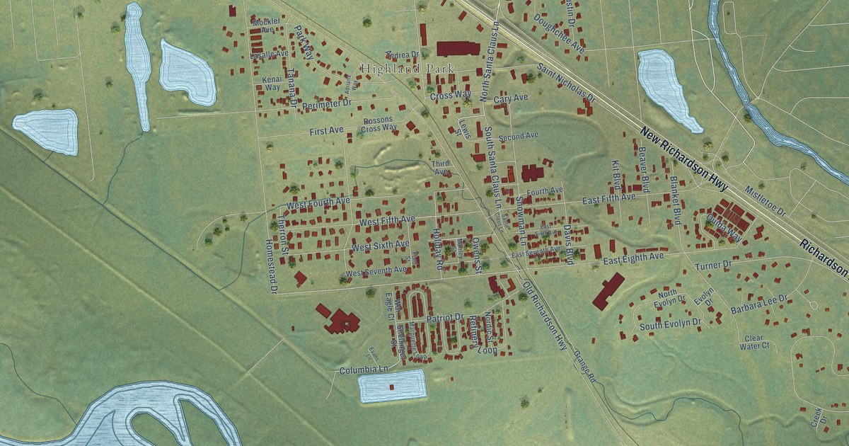Map of North Pole, Alaska in 2026