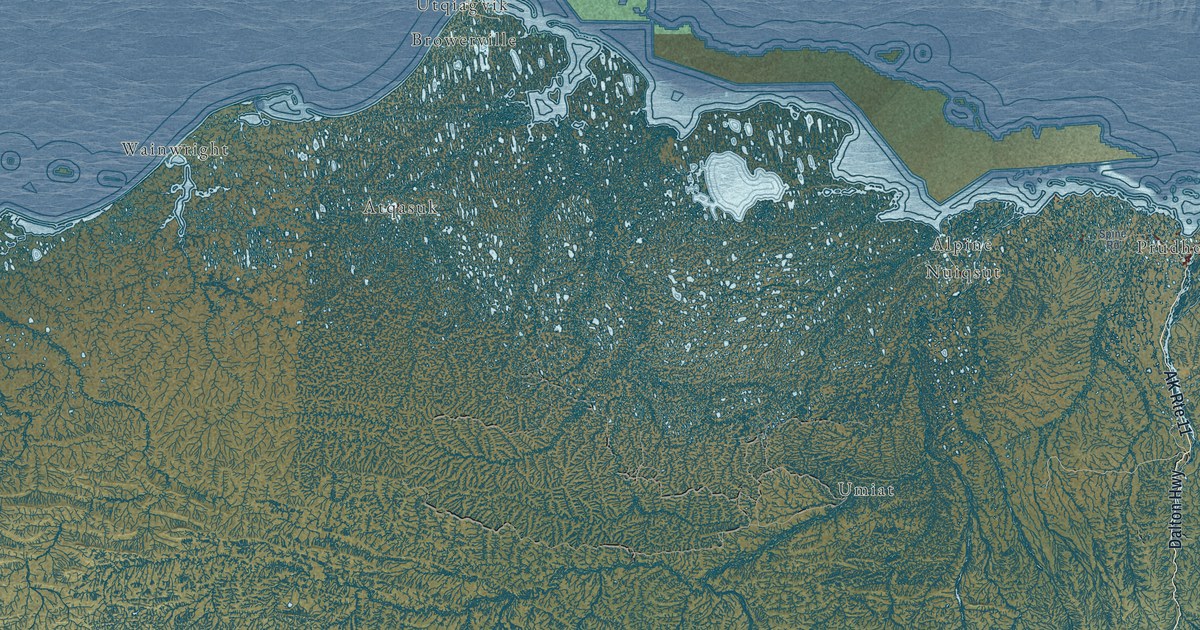 Map of North Slope, Alaska in 2026