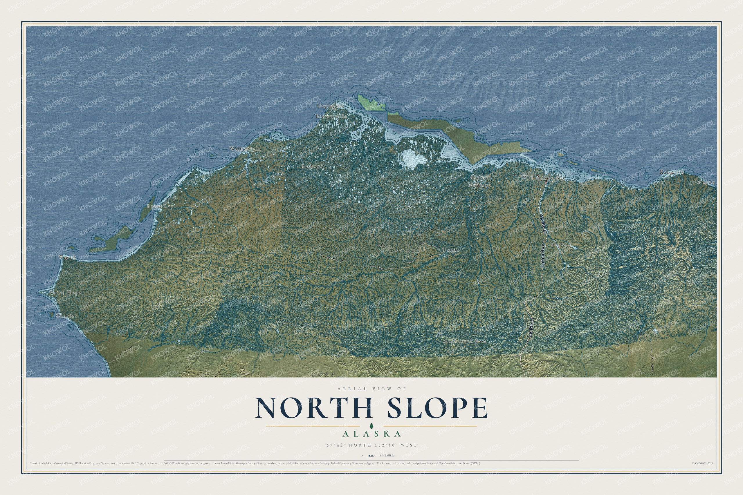 Watermarked full-map preview of North Slope, Alaska