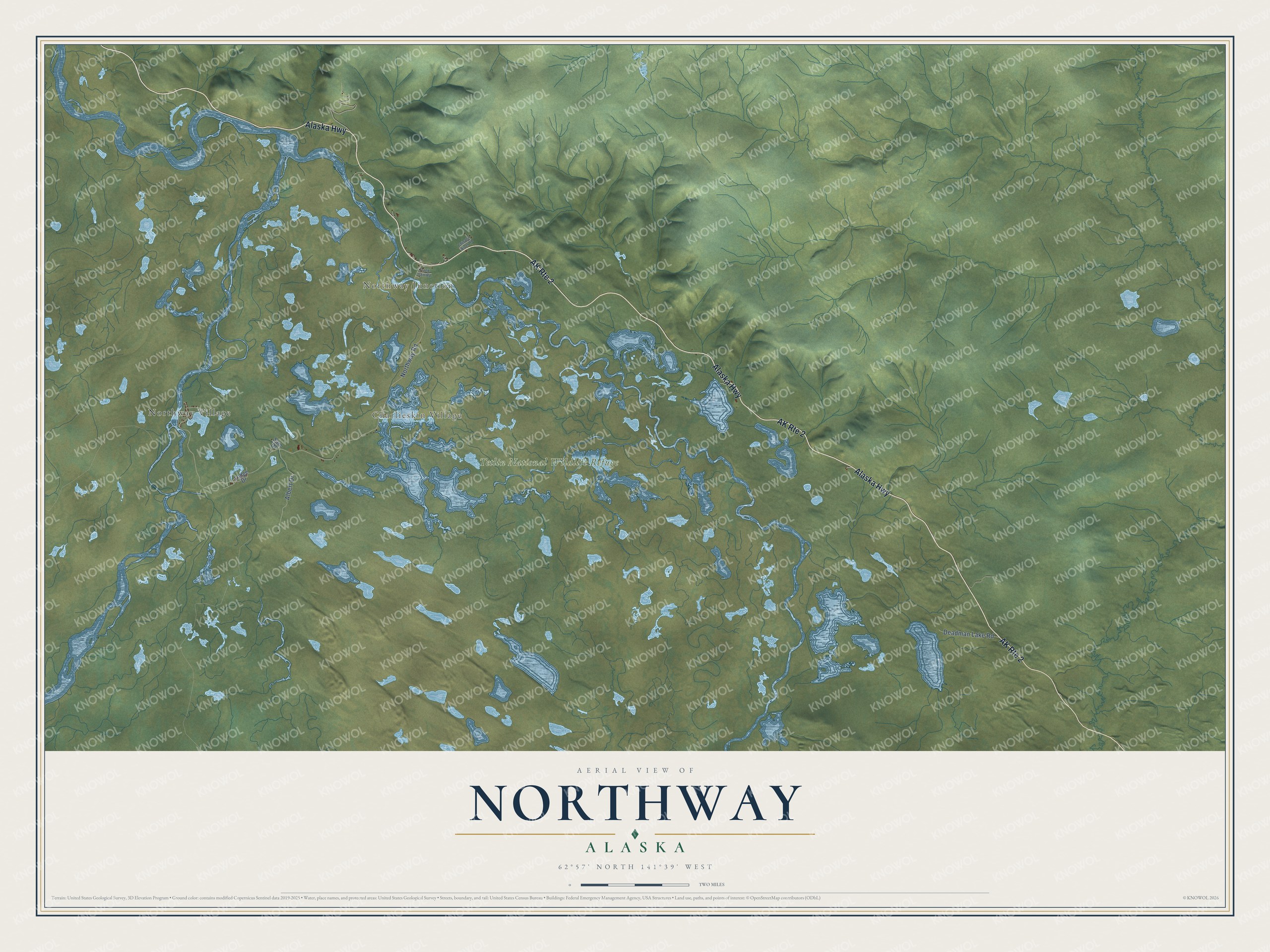 Watermarked full-map preview of Northway, Alaska