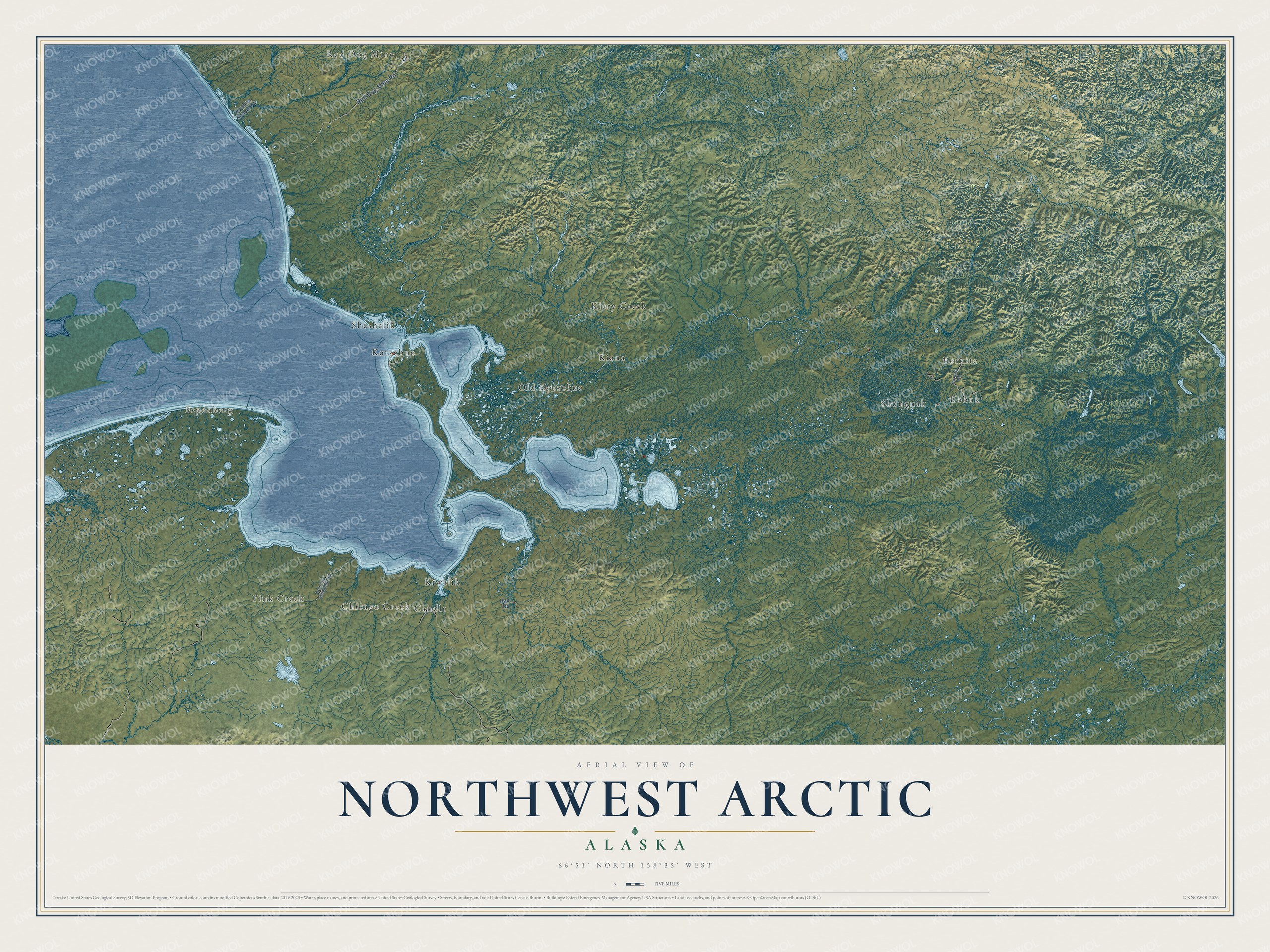Watermarked full-map preview of Northwest Arctic, Alaska
