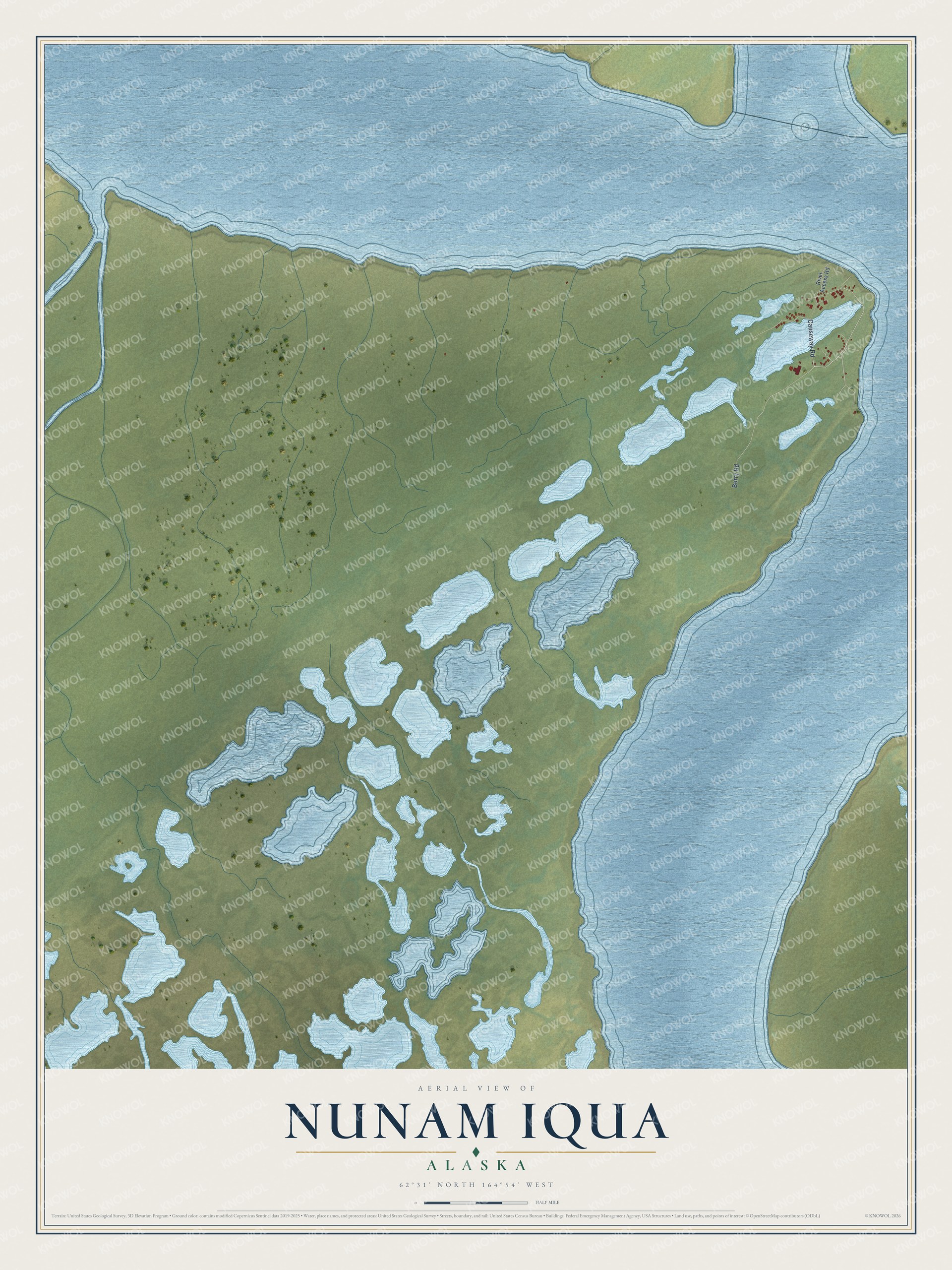 Watermarked full-map preview of Nunam Iqua, Alaska