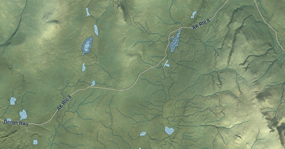 Detailed Map of Paxson, Alaska