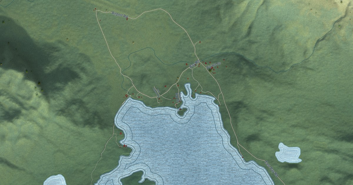 Detailed Map of Pedro Bay, Alaska