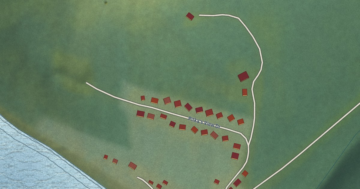 Detailed Map of Pitkas Point, Alaska
