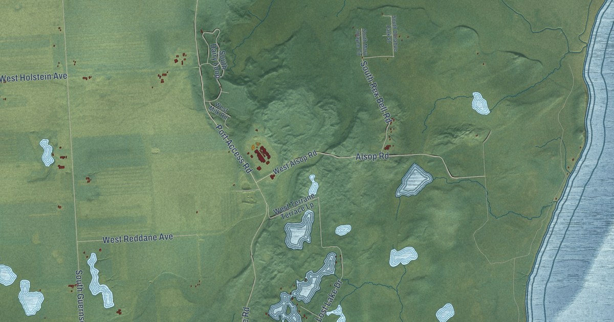 Detailed Map of Point MacKenzie, Alaska