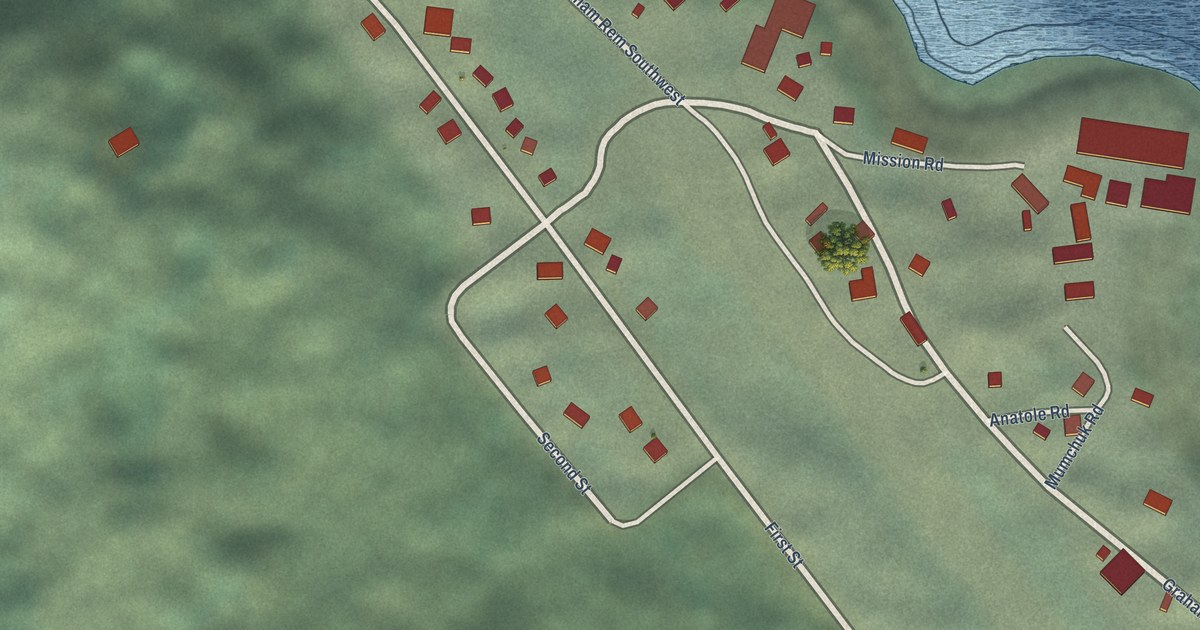 Detailed Map of Port Graham, Alaska