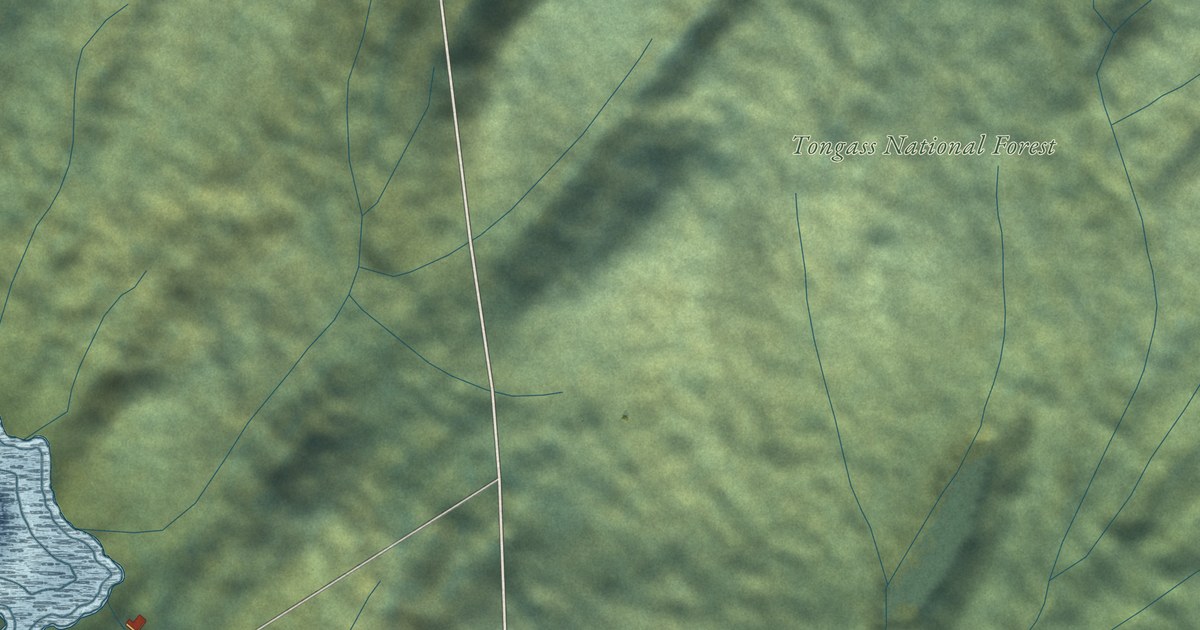 Detailed Map of Port Protection, Alaska