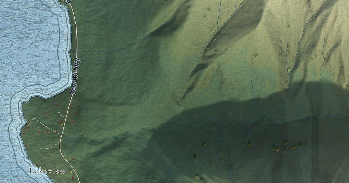 Detailed Map of Primrose, Alaska