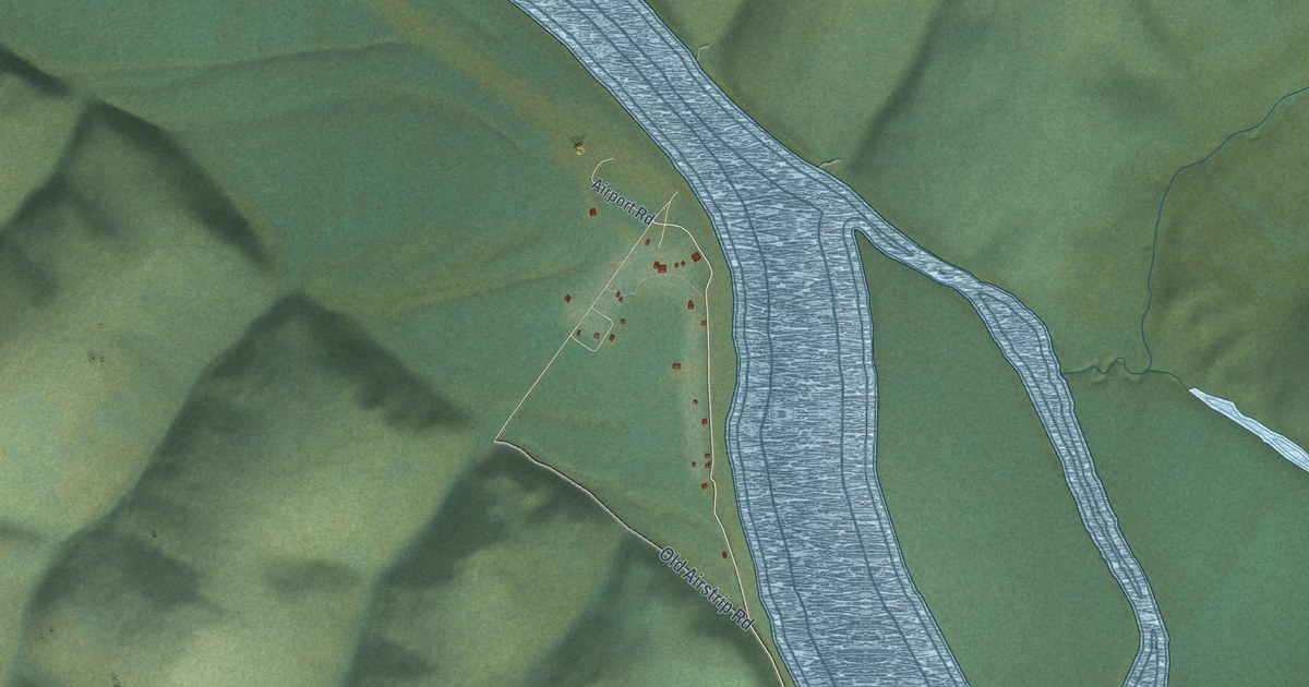 Detailed Map of Red Devil, Alaska