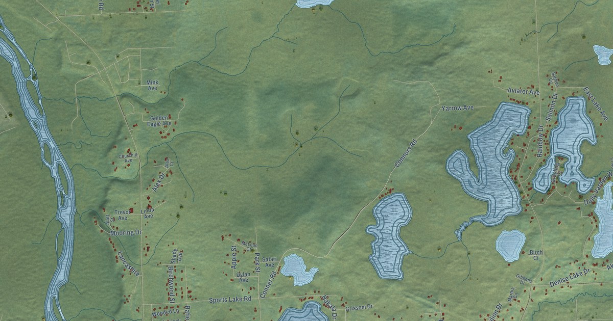 Detailed Map of Ridgeway, Alaska