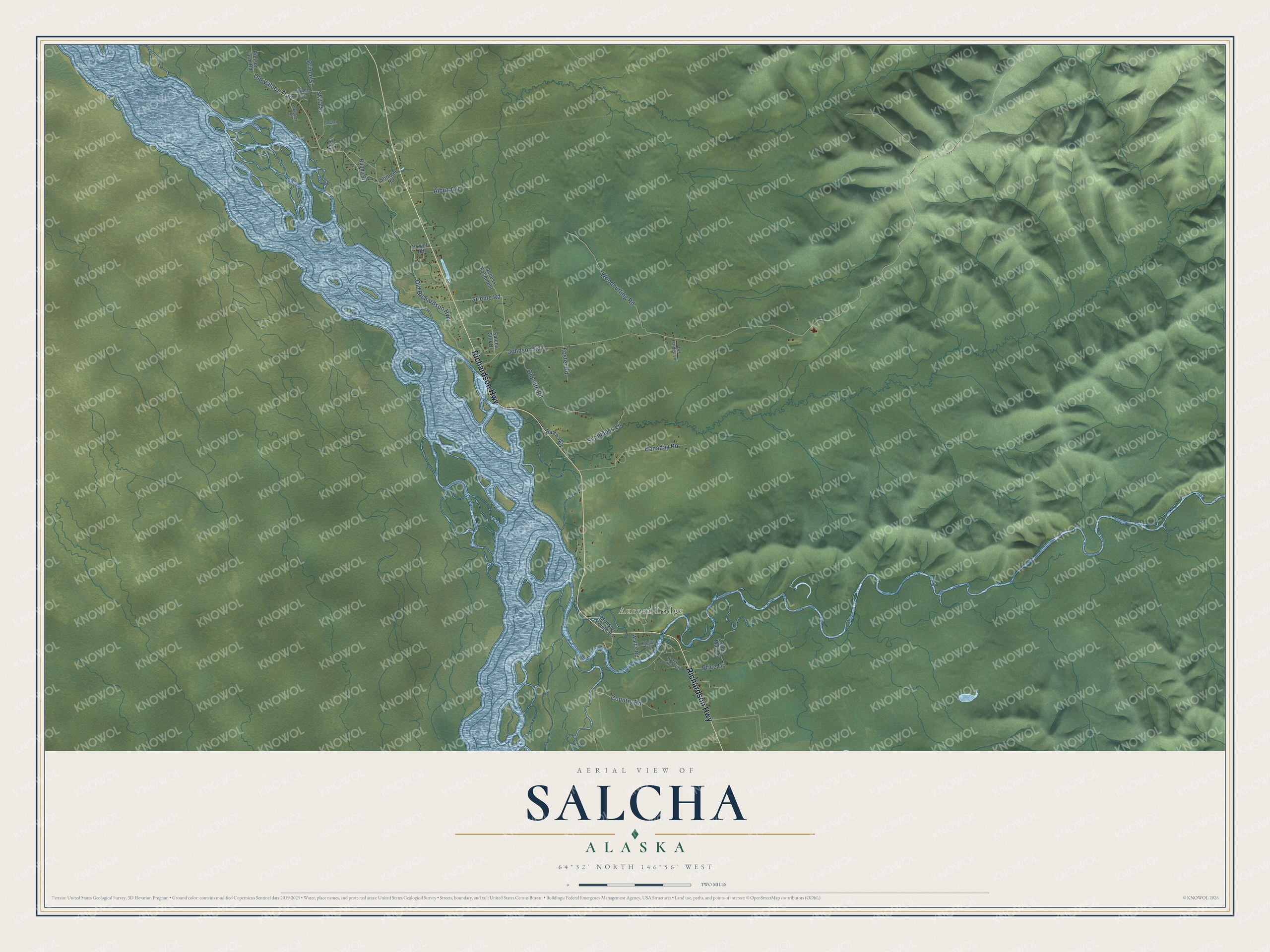Watermarked full-map preview of Salcha, Alaska