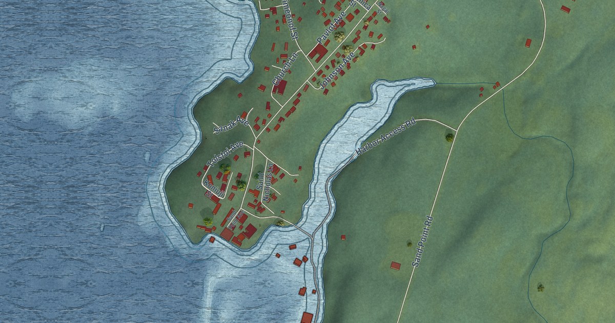 Map of Sand Point, Alaska in 2026