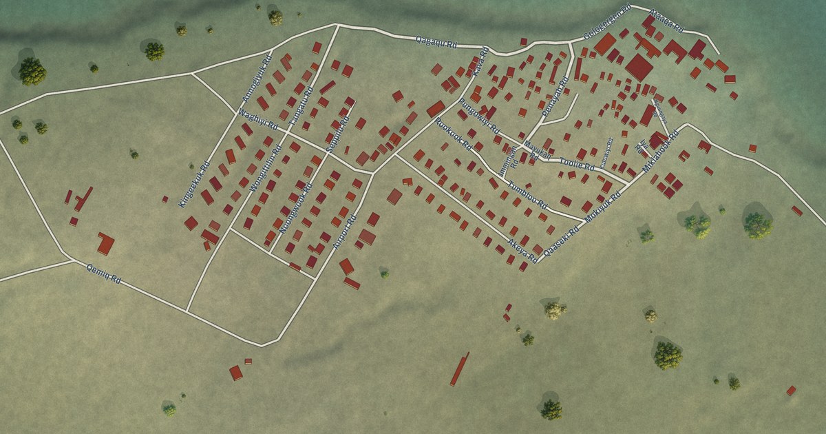 Map of Savoonga, Alaska in 2026