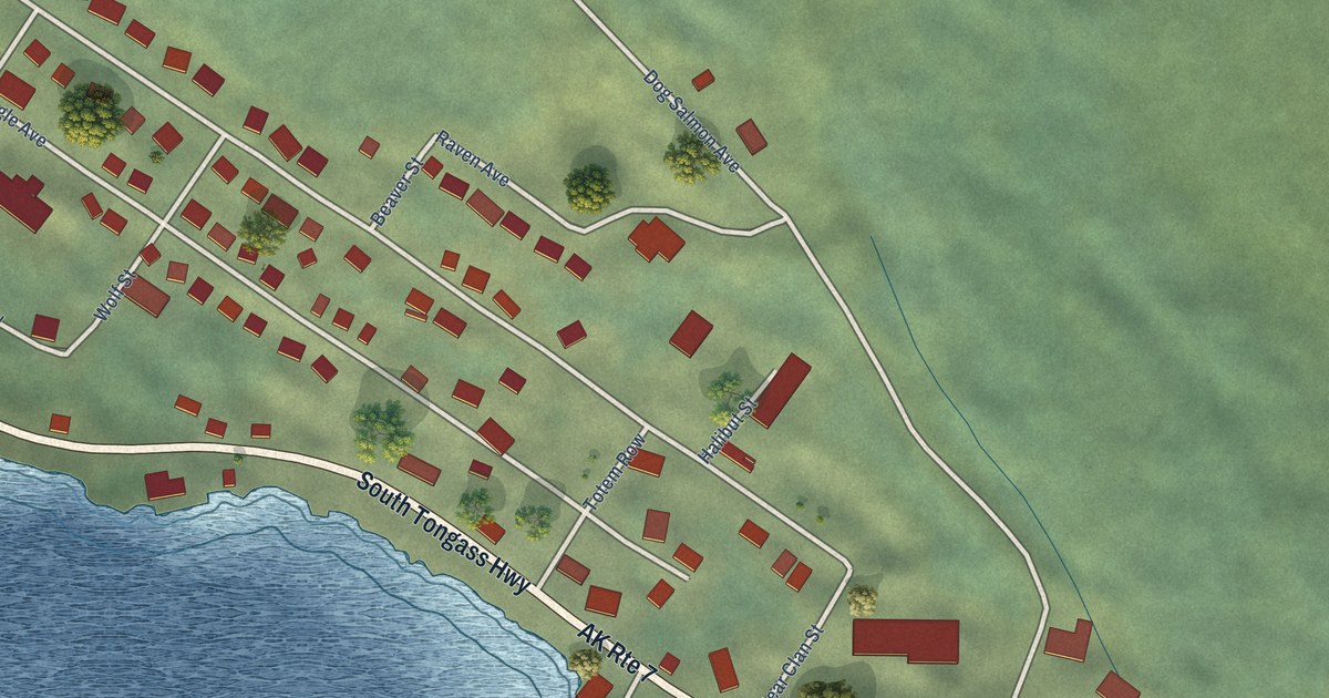 Map of Saxman, Alaska in 2026