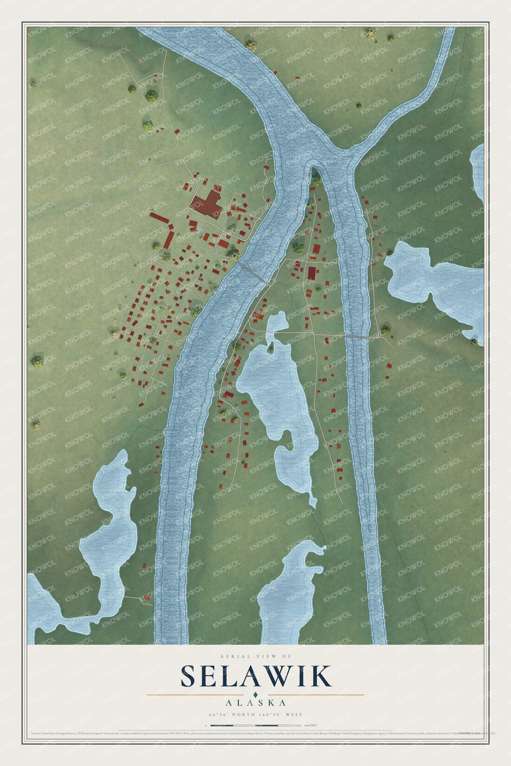 Watermarked full-map preview of Selawik, Alaska