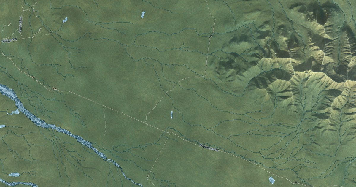 Detailed Map of Slana, Alaska