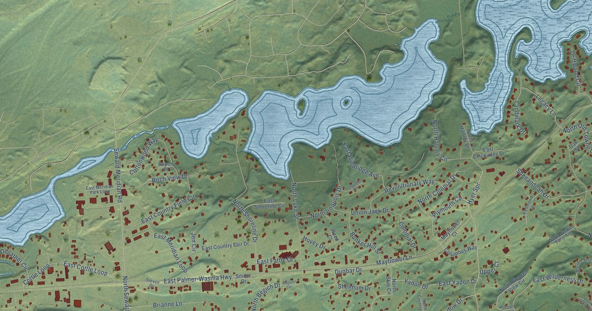Map of South Lakes, Alaska in 2026