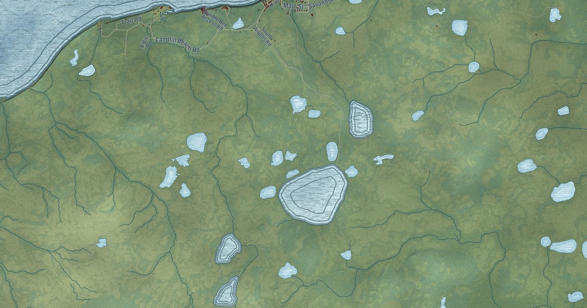 Detailed Map of South Naknek, Alaska