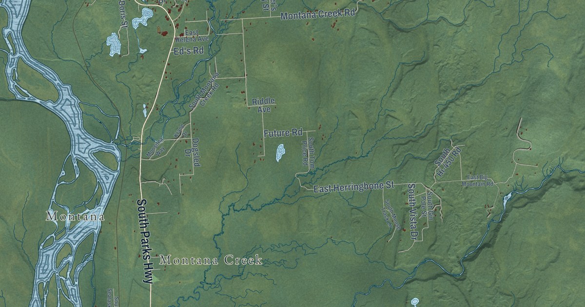 Detailed Map of Susitna North, Alaska