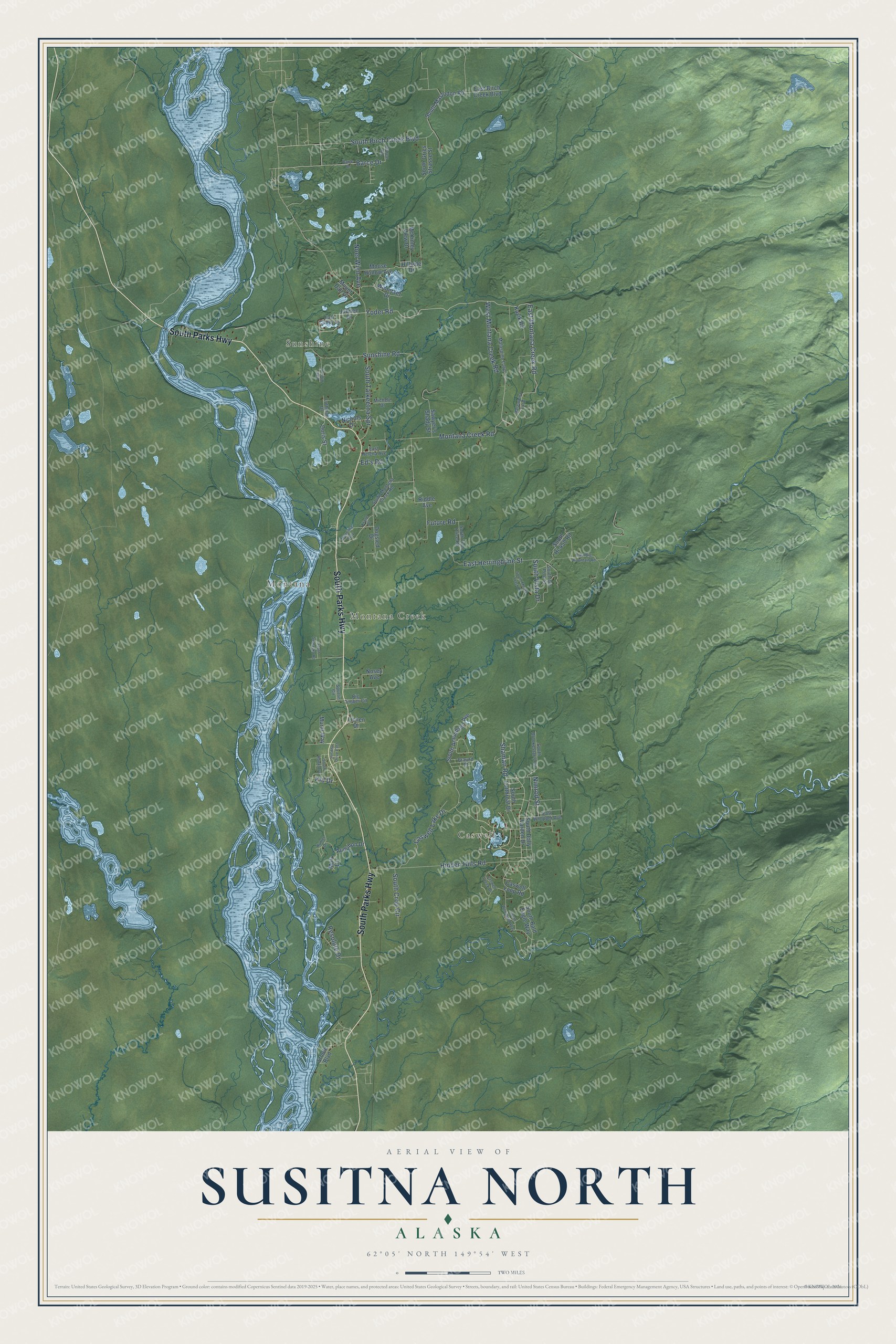 Watermarked full-map preview of Susitna North, Alaska