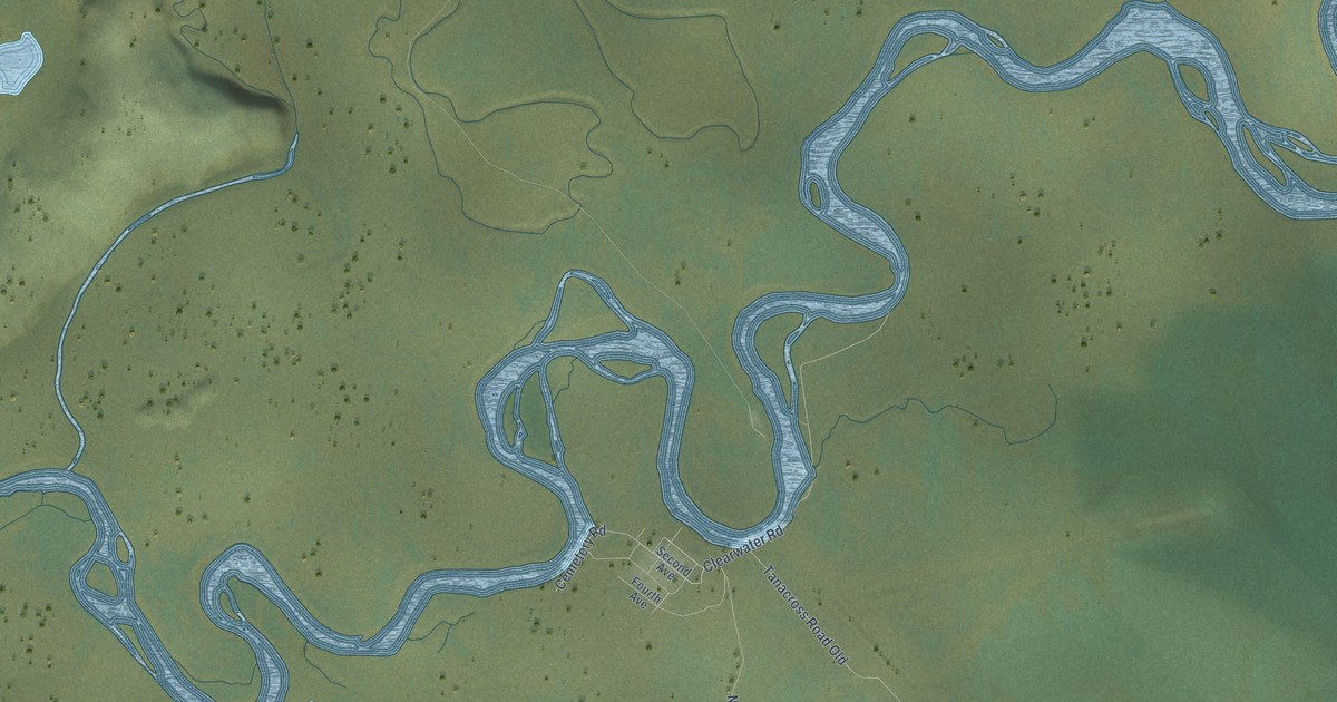 Detailed Map of Tanacross, Alaska