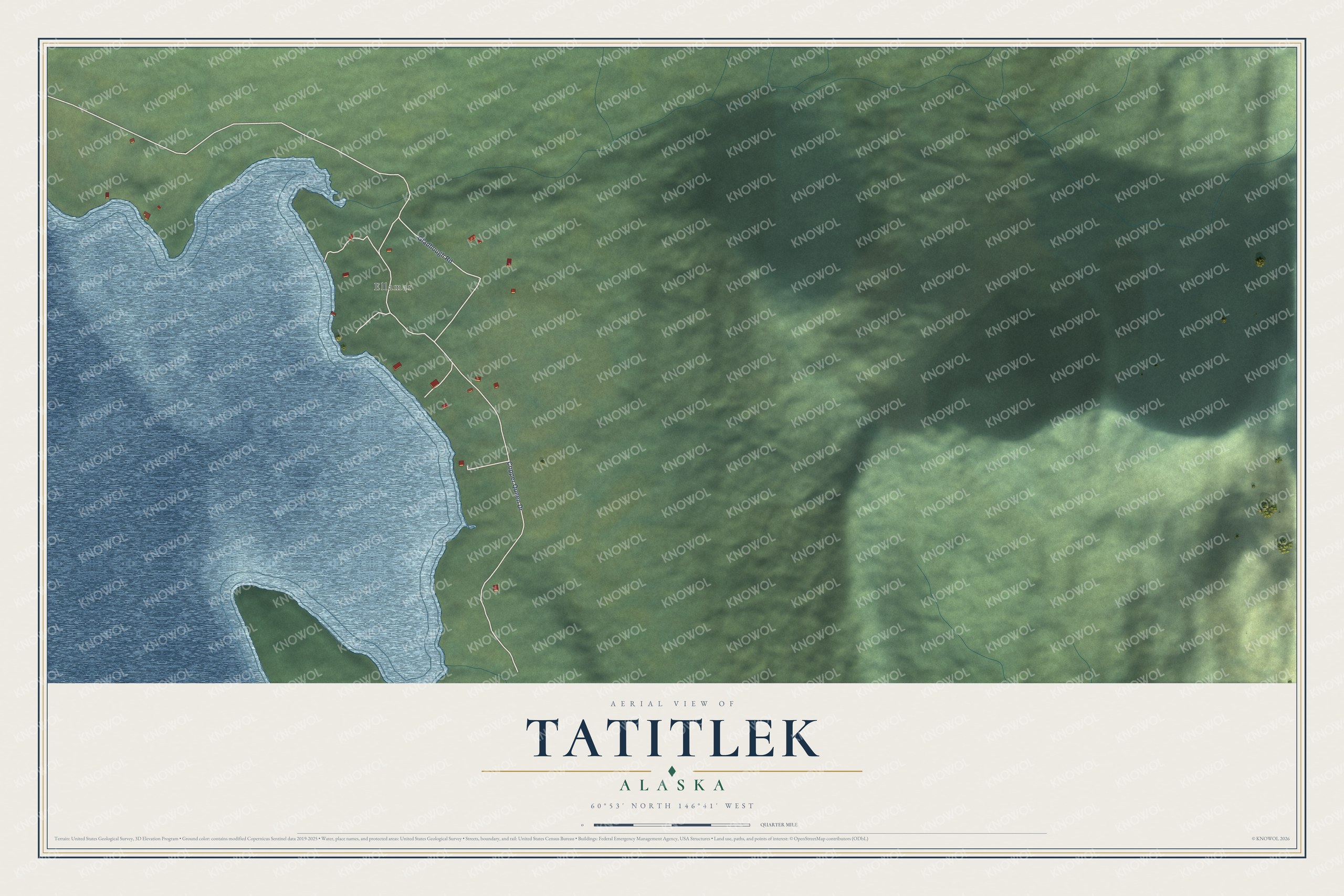 Watermarked full-map preview of Tatitlek, Alaska