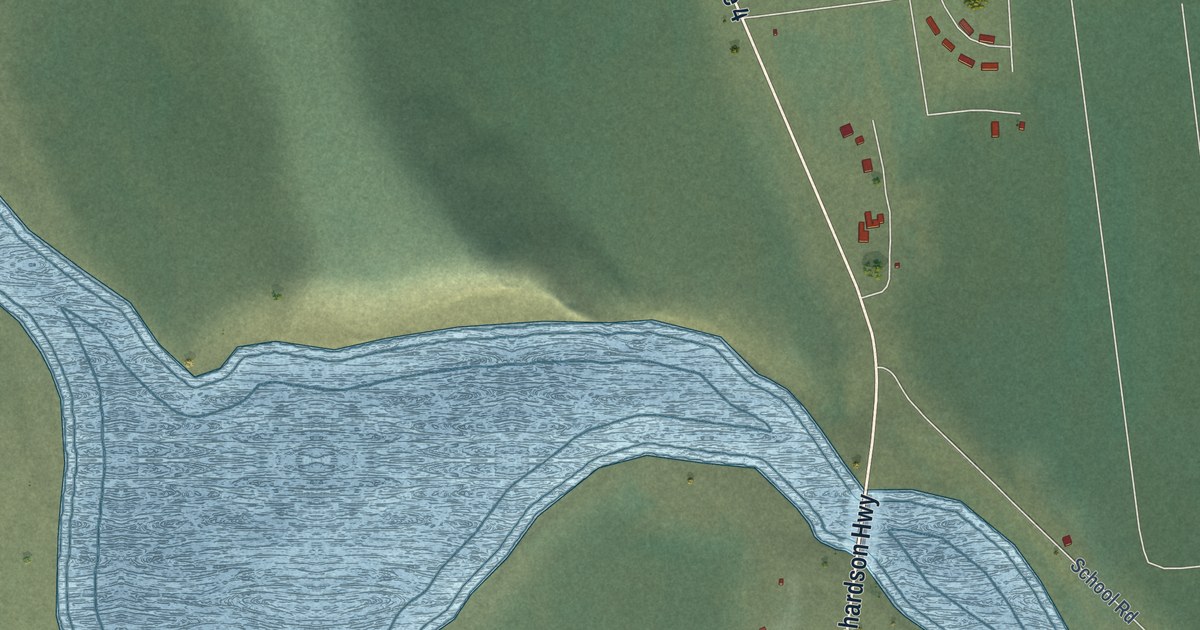 Detailed Map of Tazlina, Alaska
