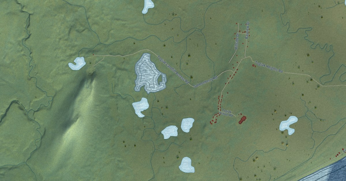 Map of Togiak, Alaska in 2026