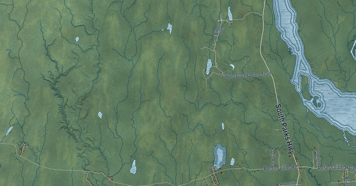 Detailed Map of Trapper Creek, Alaska