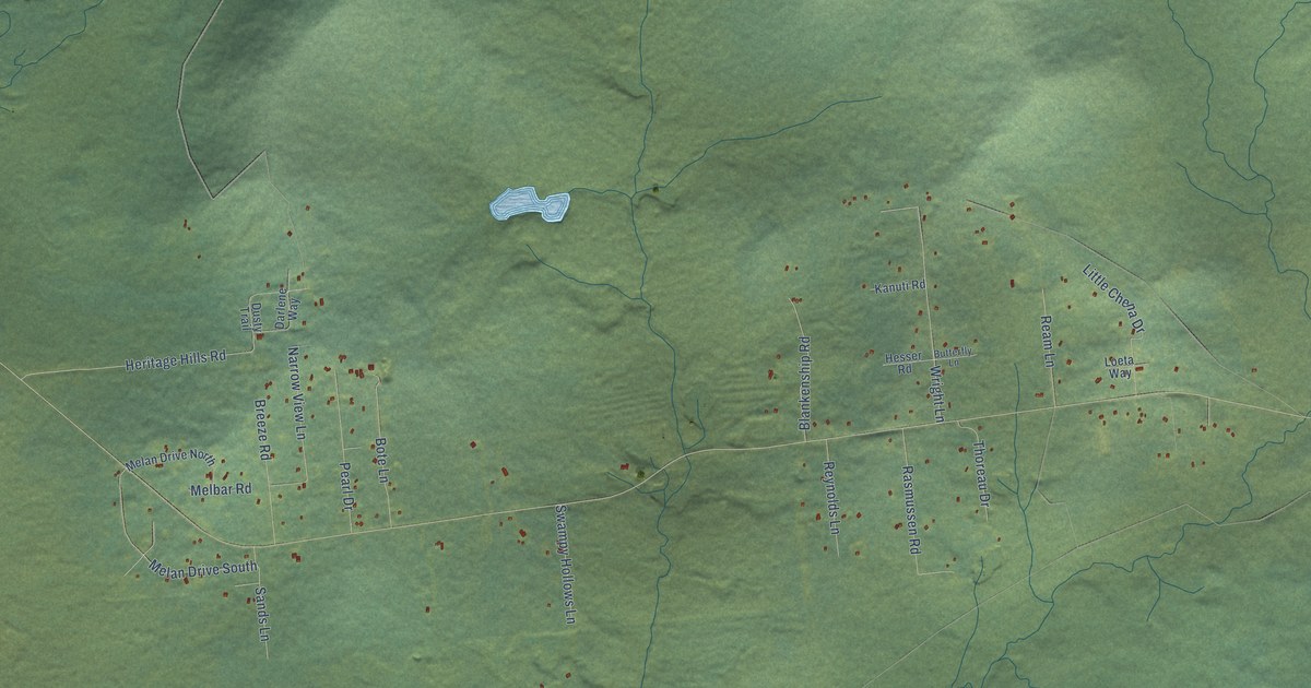 Detailed Map of Two Rivers, Alaska