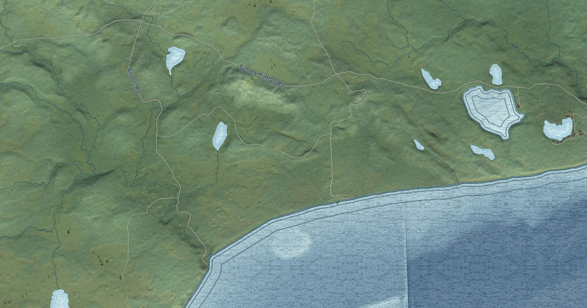 Detailed Map of Tyonek, Alaska