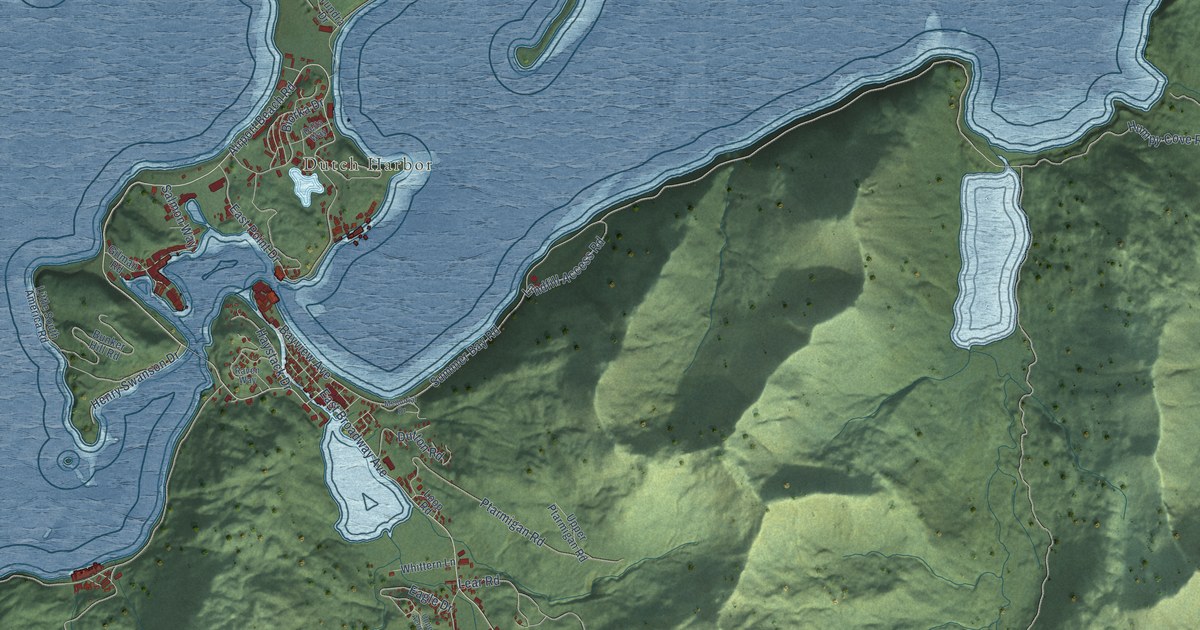Map of Unalaska, Alaska in 2026