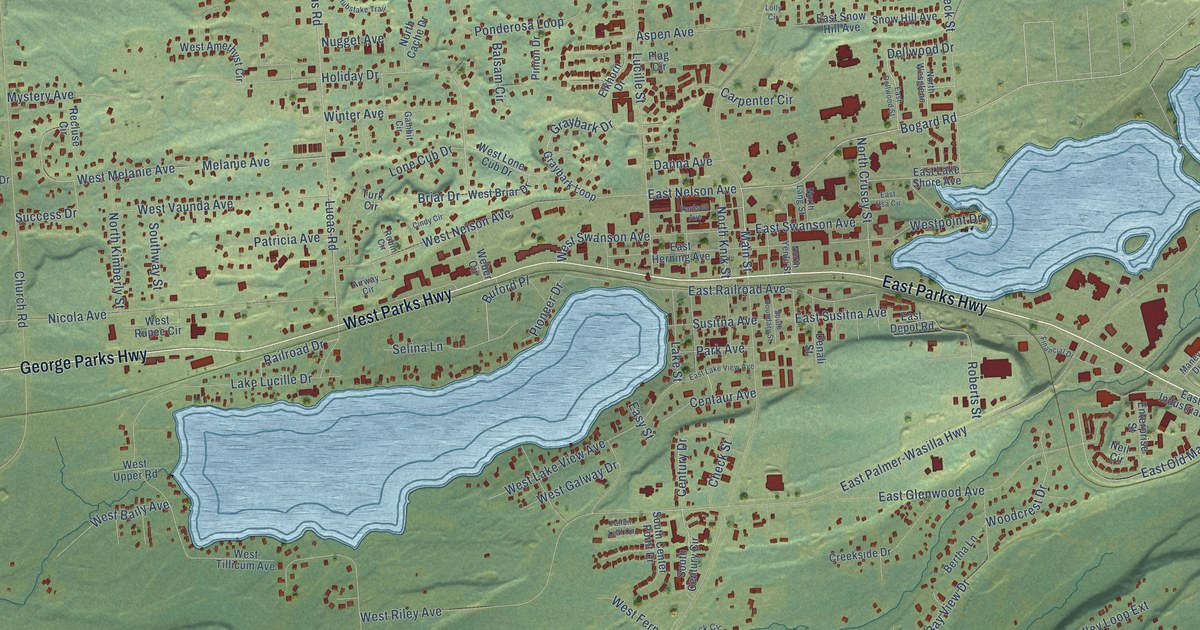 Map of Wasilla, Alaska in 2026