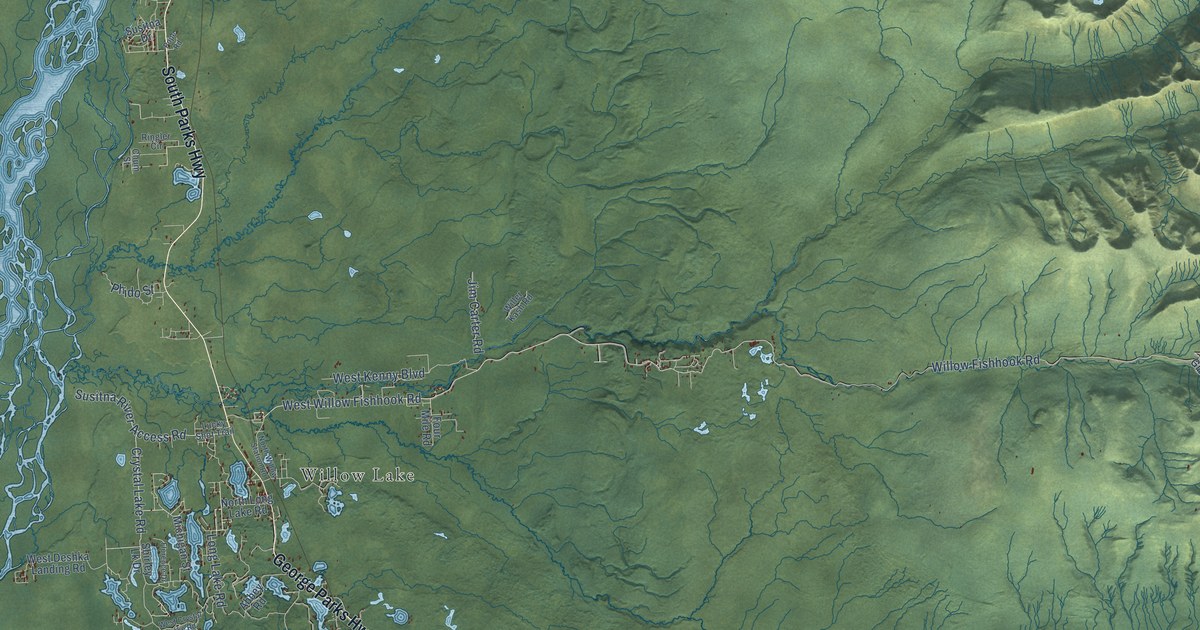 Detailed Map of Willow, Alaska