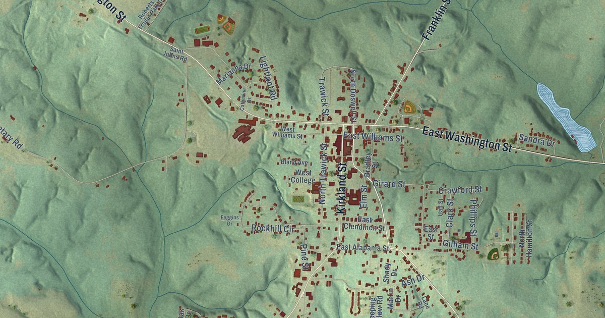 Map of Abbeville, Alabama in 2026