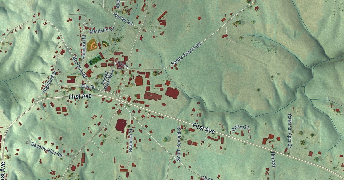 Map of Addison, Alabama in 2026