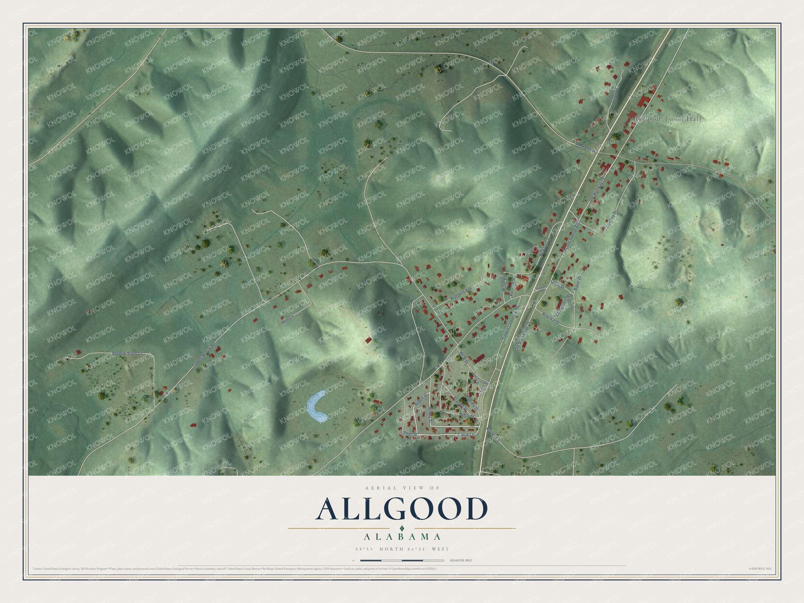Watermarked full-map preview of Allgood, Alabama