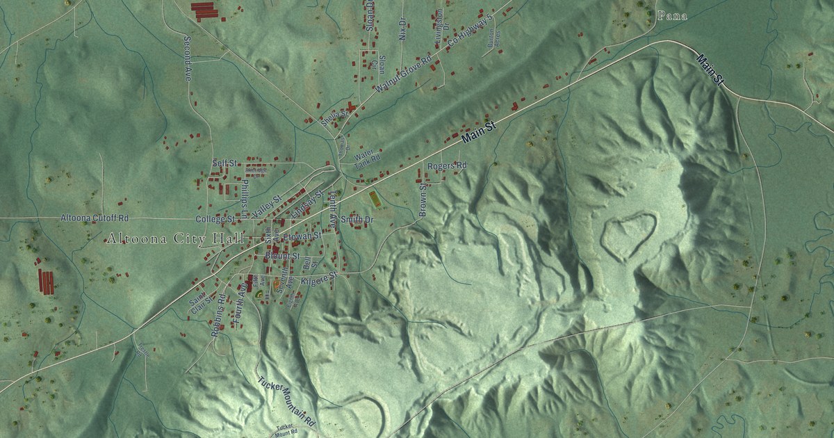 Map of Altoona, Alabama in 2026