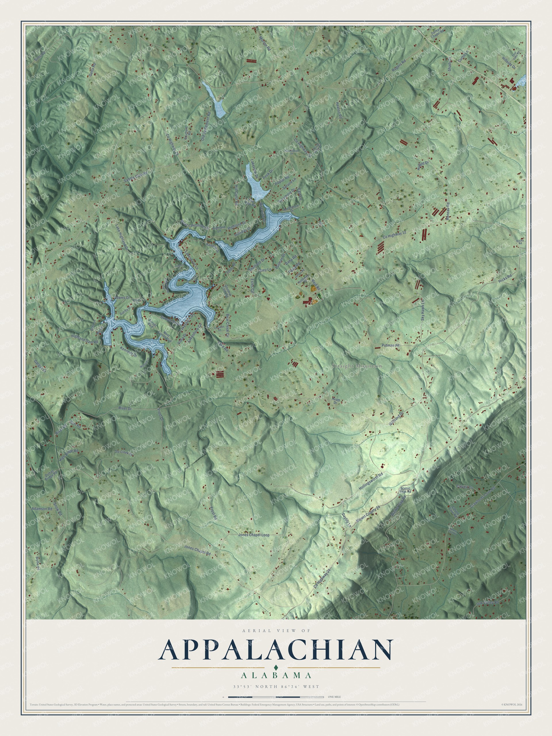 Watermarked full-map preview of Appalachian, Alabama