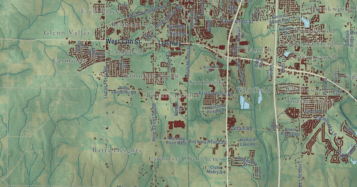 Map of Athens, Alabama in 2026