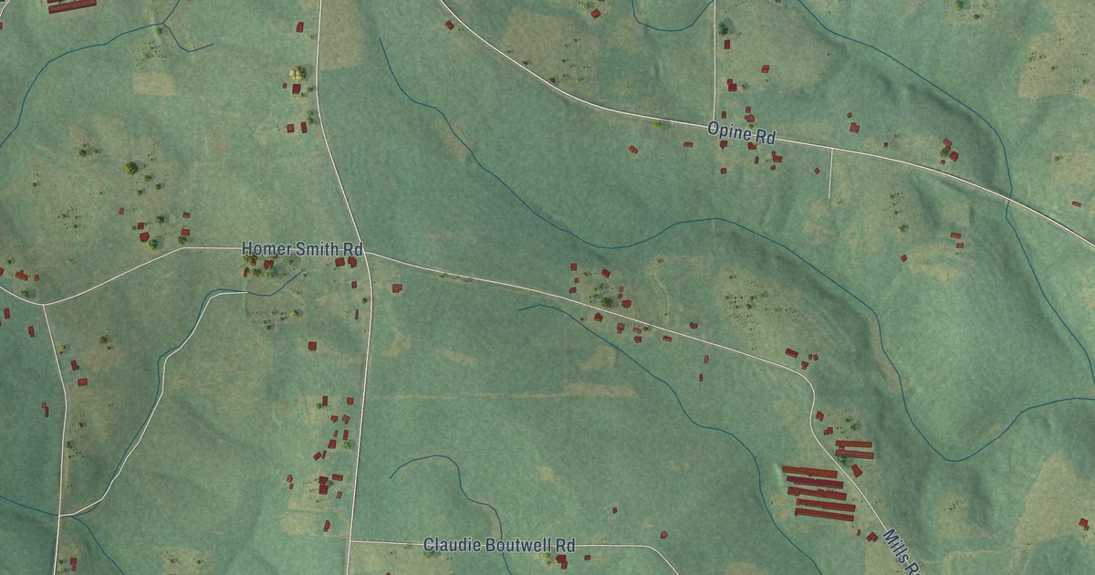Map of Babbie, Alabama in 2026