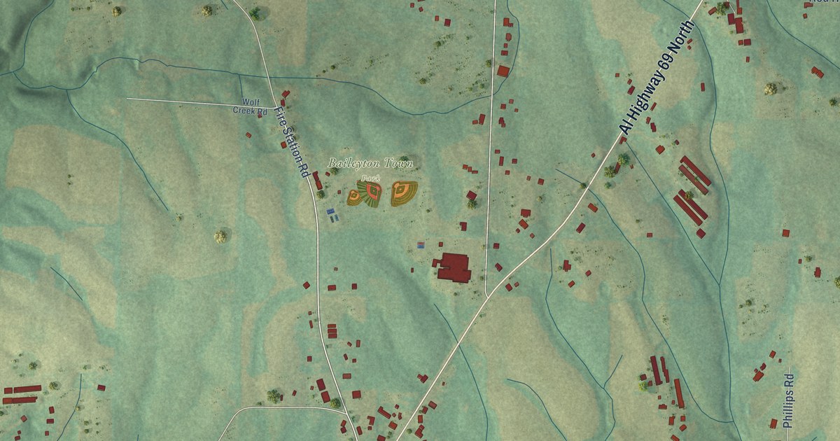 Map of Baileyton, Alabama in 2026