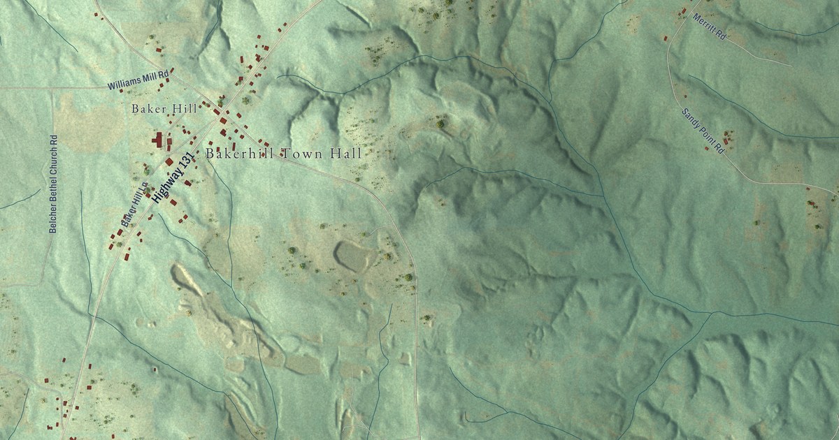 Map of Bakerhill, Alabama in 2026