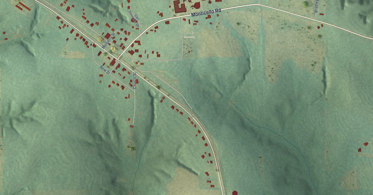 Map of Banks, Alabama in 2026