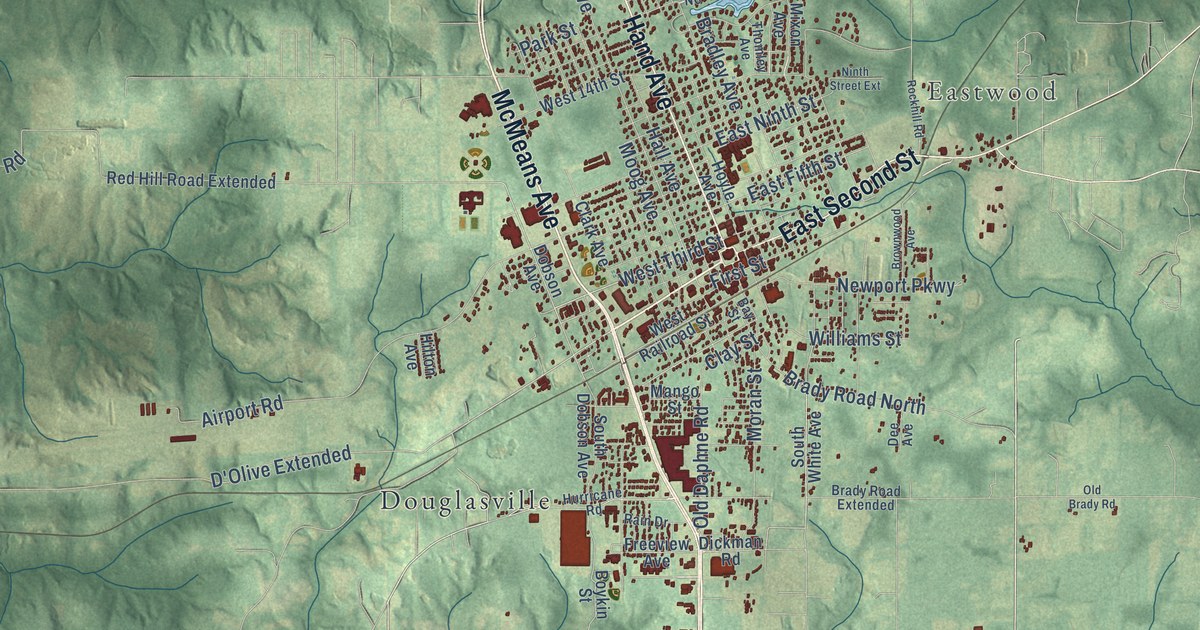 Map of Bay Minette, Alabama in 2026