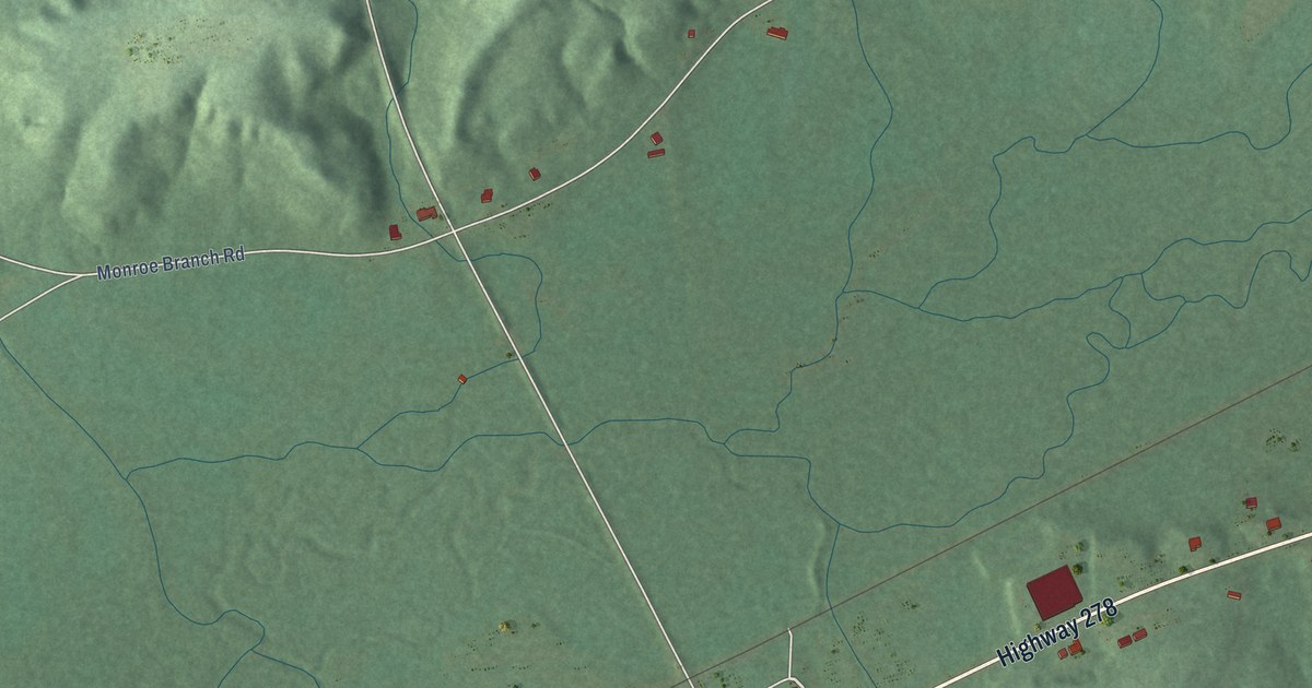 Map of Beaverton, Alabama in 2026