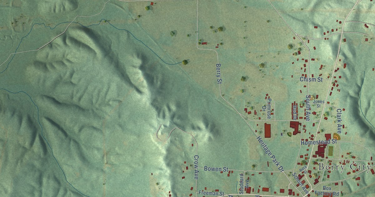 Map of Berry, Alabama in 2026