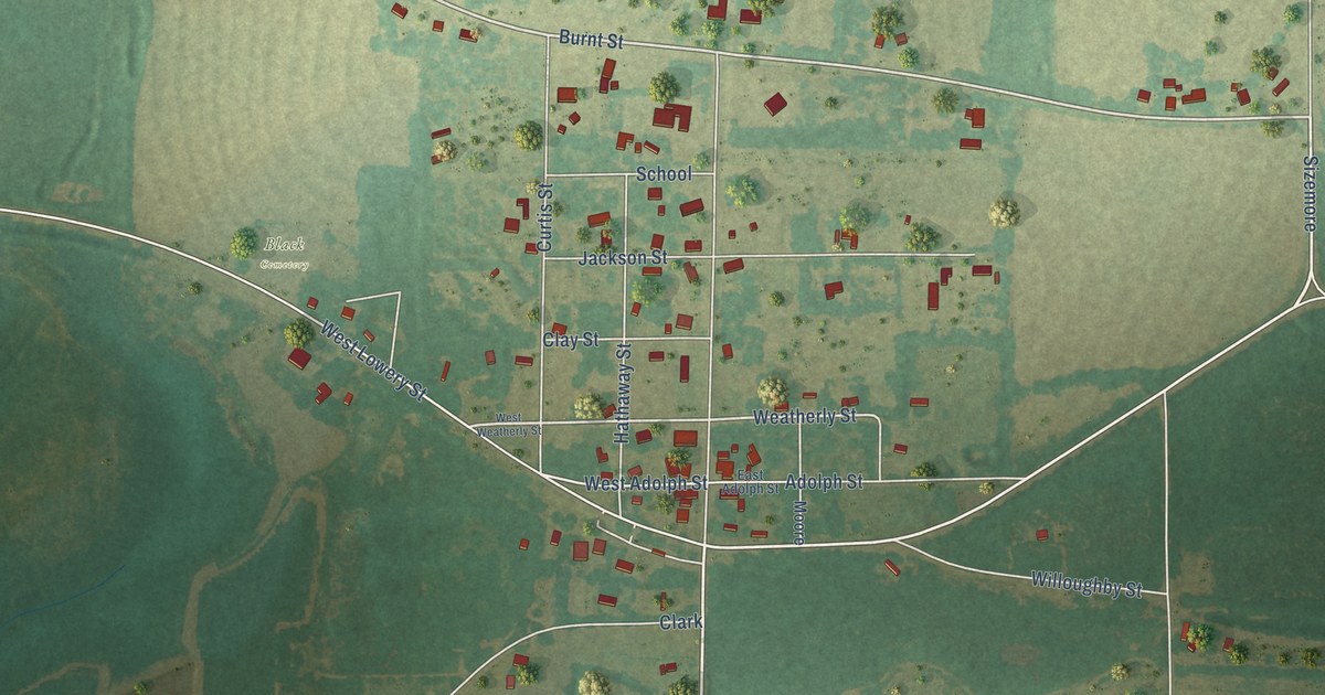 Map of Black, Alabama in 2026