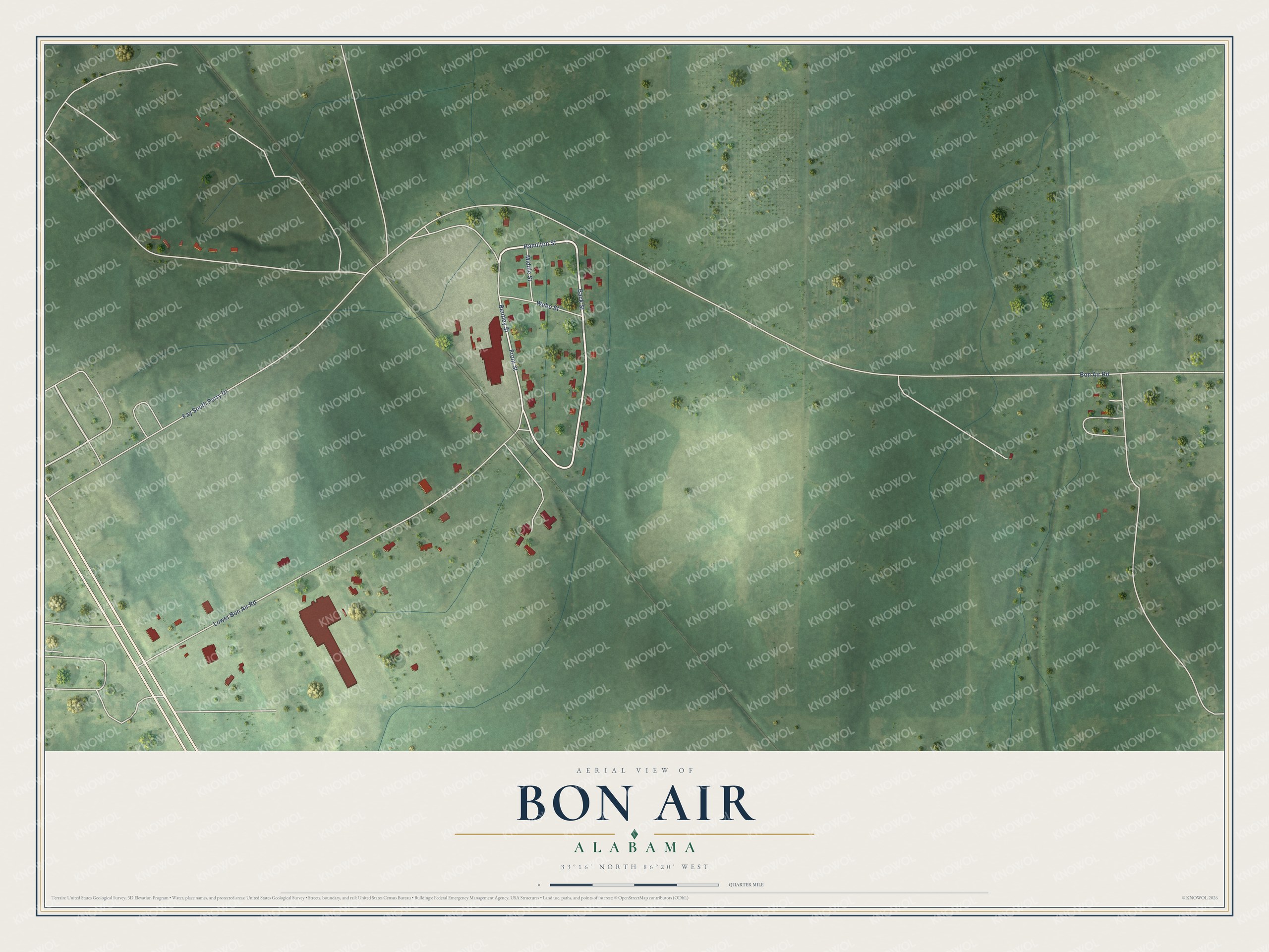 Watermarked full-map preview of Bon Air, Alabama